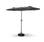 Dubbele parasol BIARRITZ - 1X3m - Ovaal - Grijs | sweeek