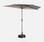  Parasol de balcon Ø250cm  – CALVI – Demi-parasol droit, mât en aluminium avec manivelle d’ouverture, toile taupe | sweeek
