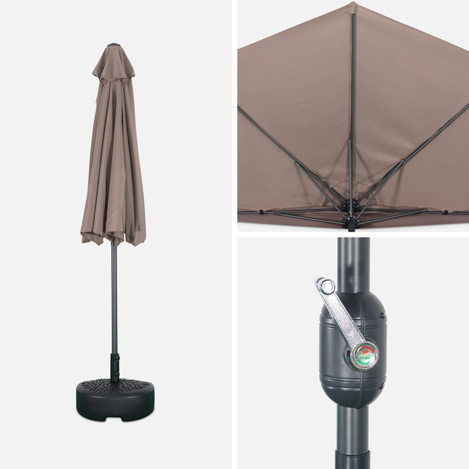 Ombrellone da giardino a 4 livelli con palo in alluminio 250 x 250 cm