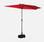  Parasol de balcon Ø250cm  – CALVI – Demi-parasol droit, mât en aluminium avec manivelle d’ouverture, toile rouge