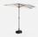 Ombrellone da balcone Ø250cm  – CALVI – Mezzo ombrellone dritto, palo in alluminio con manovella, telo colore sabbia | sweeek