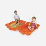 Bac à sable en plastique, double coque, orange Photo2