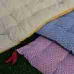 Bodenmatratze, 120x60cm, Terrakotta, wendbar, Baumwolle, mit Quasten, boho, weich, entspannend, sonniges Motiv und Uni Photo4
