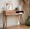 100x30x81cm, Wood and cane rattan Scandi-style console table, Natural wood colour | sweeek
