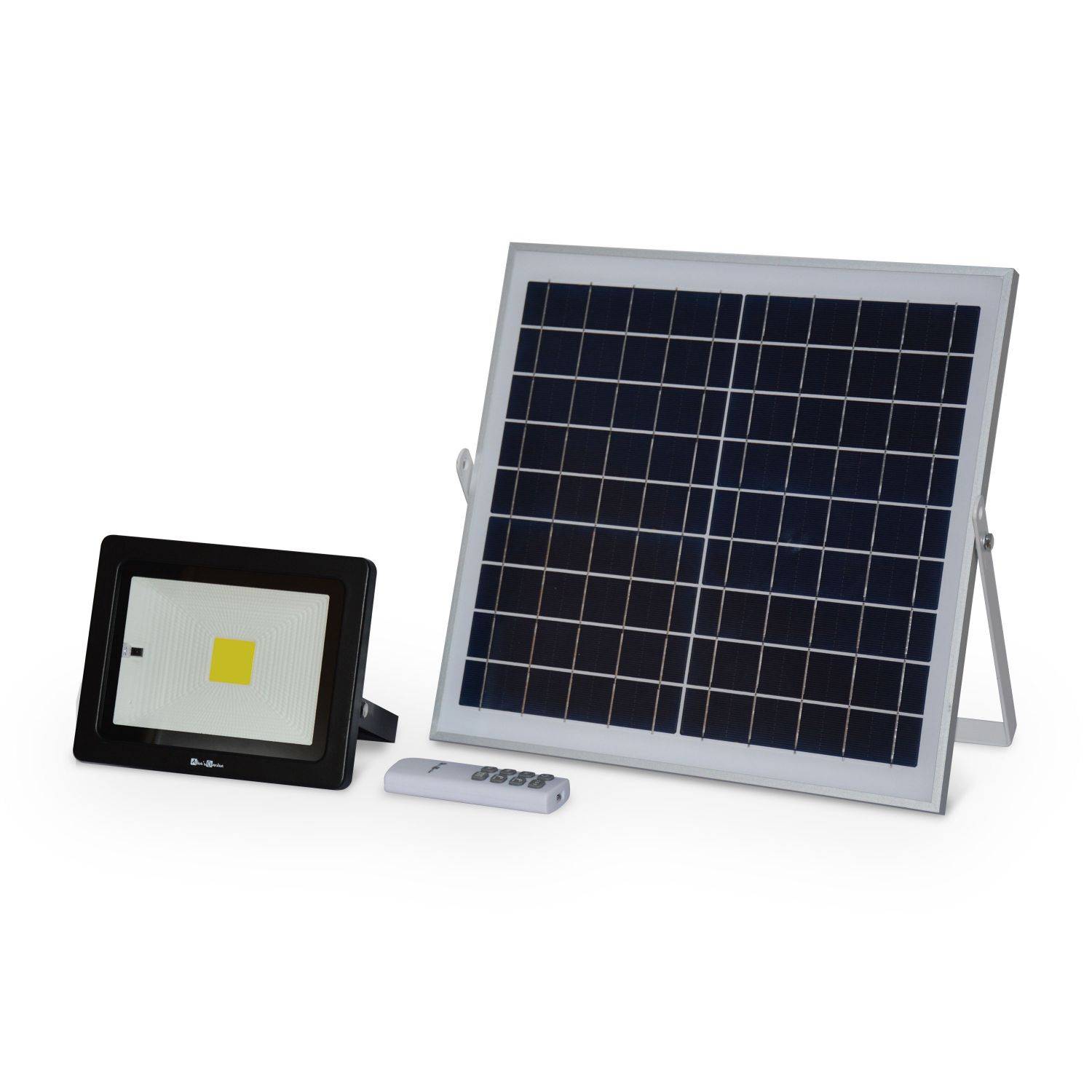 Solar buitenlamp met bewegingsdetector LED 20W met zonnepaneel, afstandsbediening, koud wit, 6000mAh lithiumbatterij | sweeek