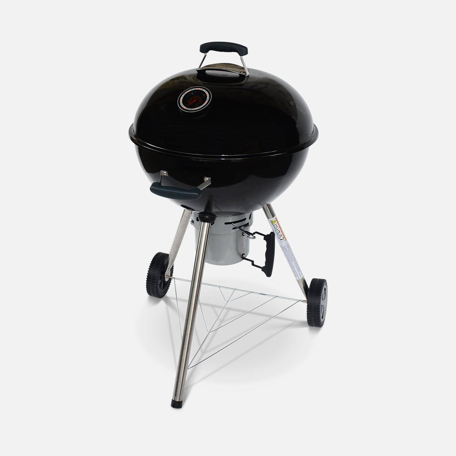 Premium charcoal kettle barbecue, 68x72x102cm - Charles Photo3
