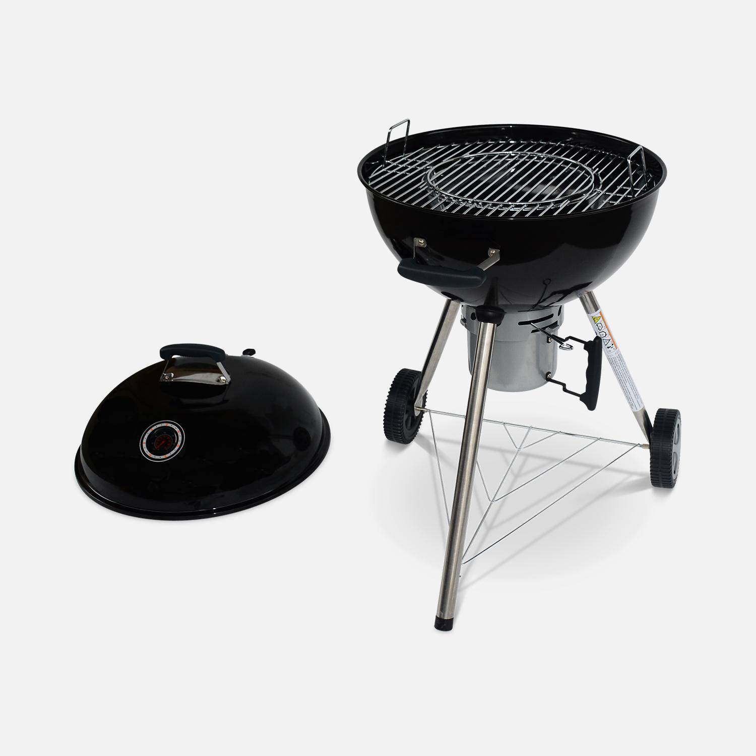 Premium charcoal kettle barbecue, 68x72x102cm - Charles,sweeek,Photo4