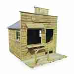 Maisonnette style saloon/western en bois FSC de 4,2m², Begonia - cabane pour enfants ranch en pin autoclave Photo2