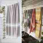 Fouta – 190x100cm – Taupe, Tunesische handdoek, 100% katoen, rechthoekig Photo3