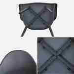 Lot de 2 fauteuils scandinaves PADAR, métal et résine injectée, gris, Intérieur/extérieur Photo4