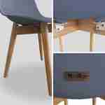 Conjunto de 2 cadeiras PENIDA escandinavas, acácia e resina injectada antracite, interior/exterior Photo4