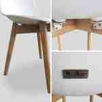 2er Set skandinavische Stühle Penida, aus Akazienholz und weißem Kunstharz gespritzt, innen/außen Photo4