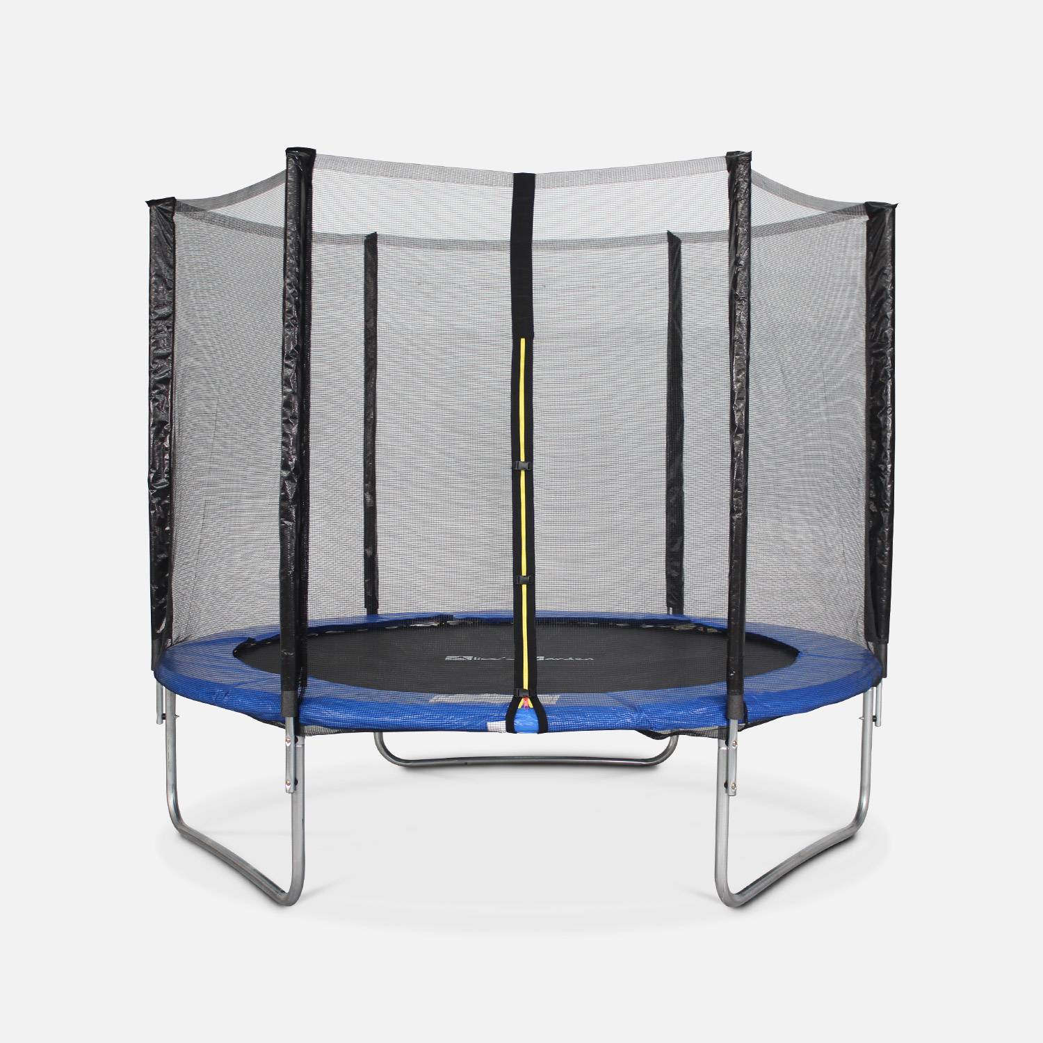 8ft Trampoline with Safety Net -Blue - PRO Quality EU Standards | sweeek