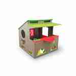 Maisonette com balcão de plástico Arthur - cabina para crianças com autocolantes Photo1