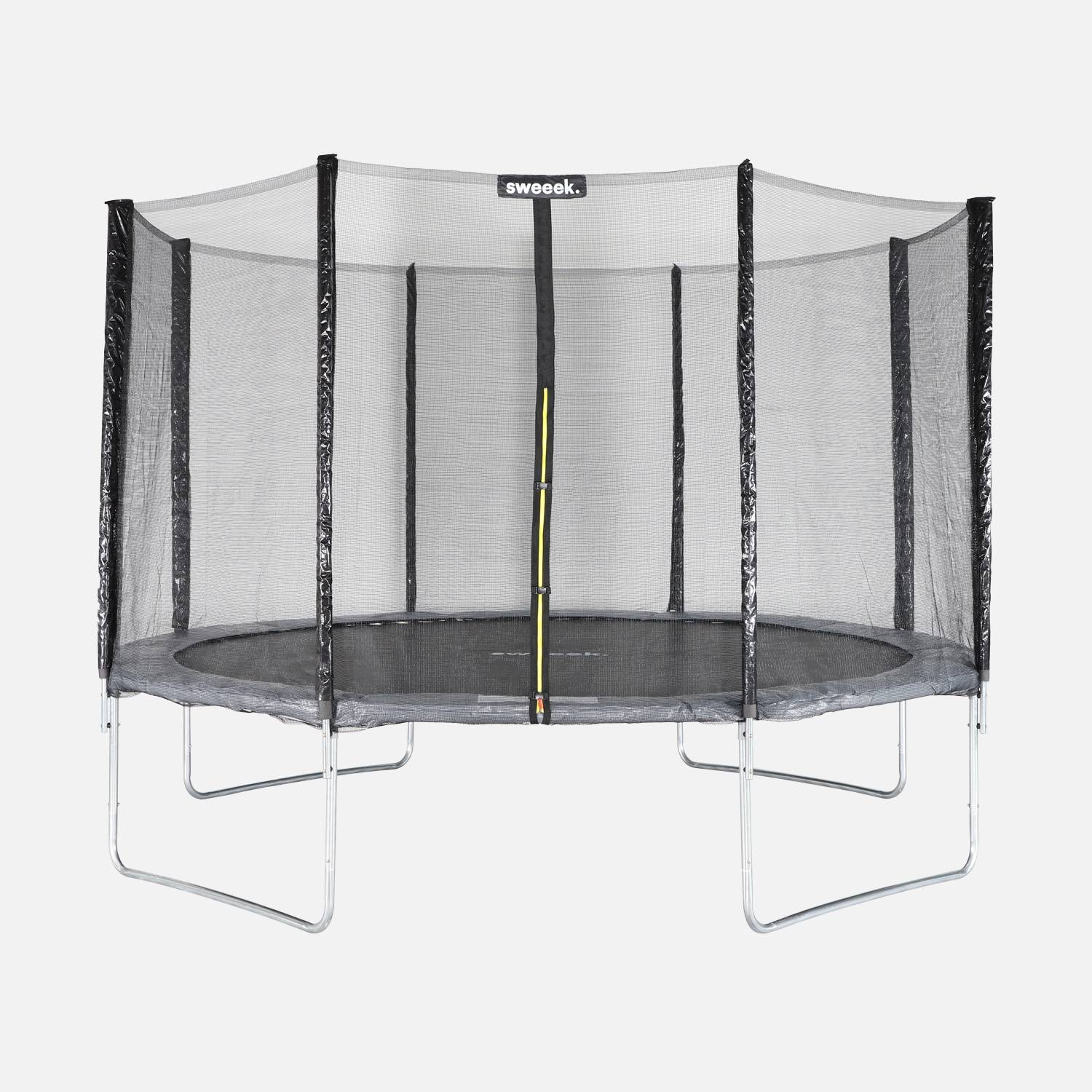 12ft trampoline with safety net, Grey