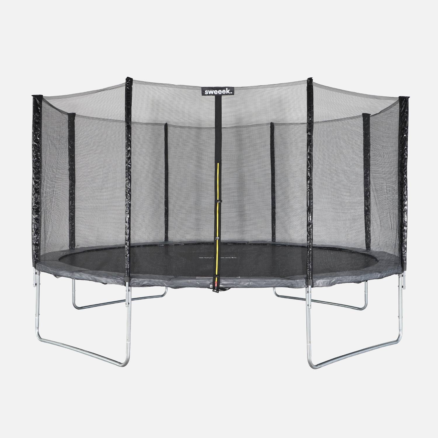 13ft trampoline with safety net, Grey