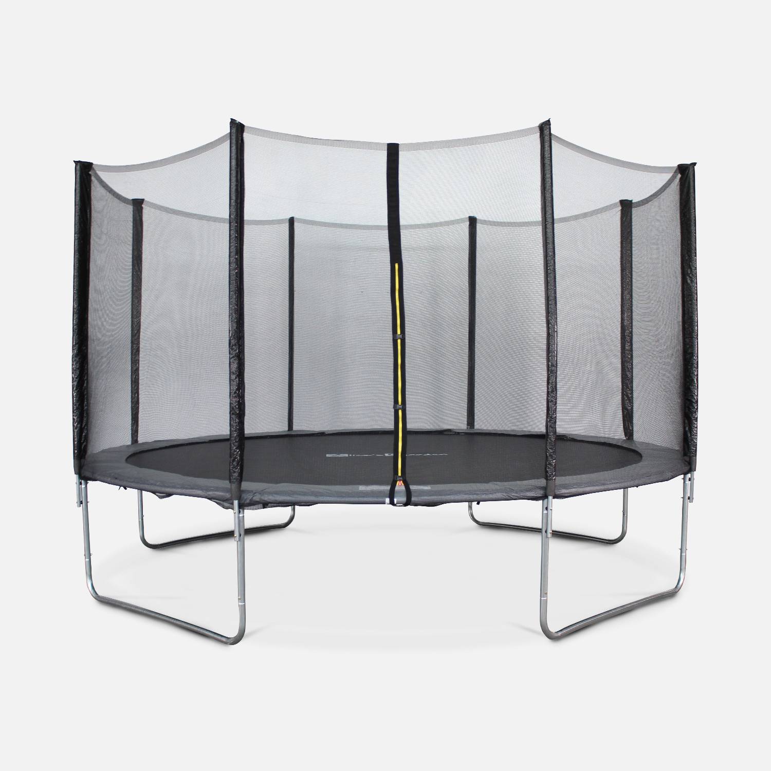 13ft Trampoline with safety net, Grey | sweeek
