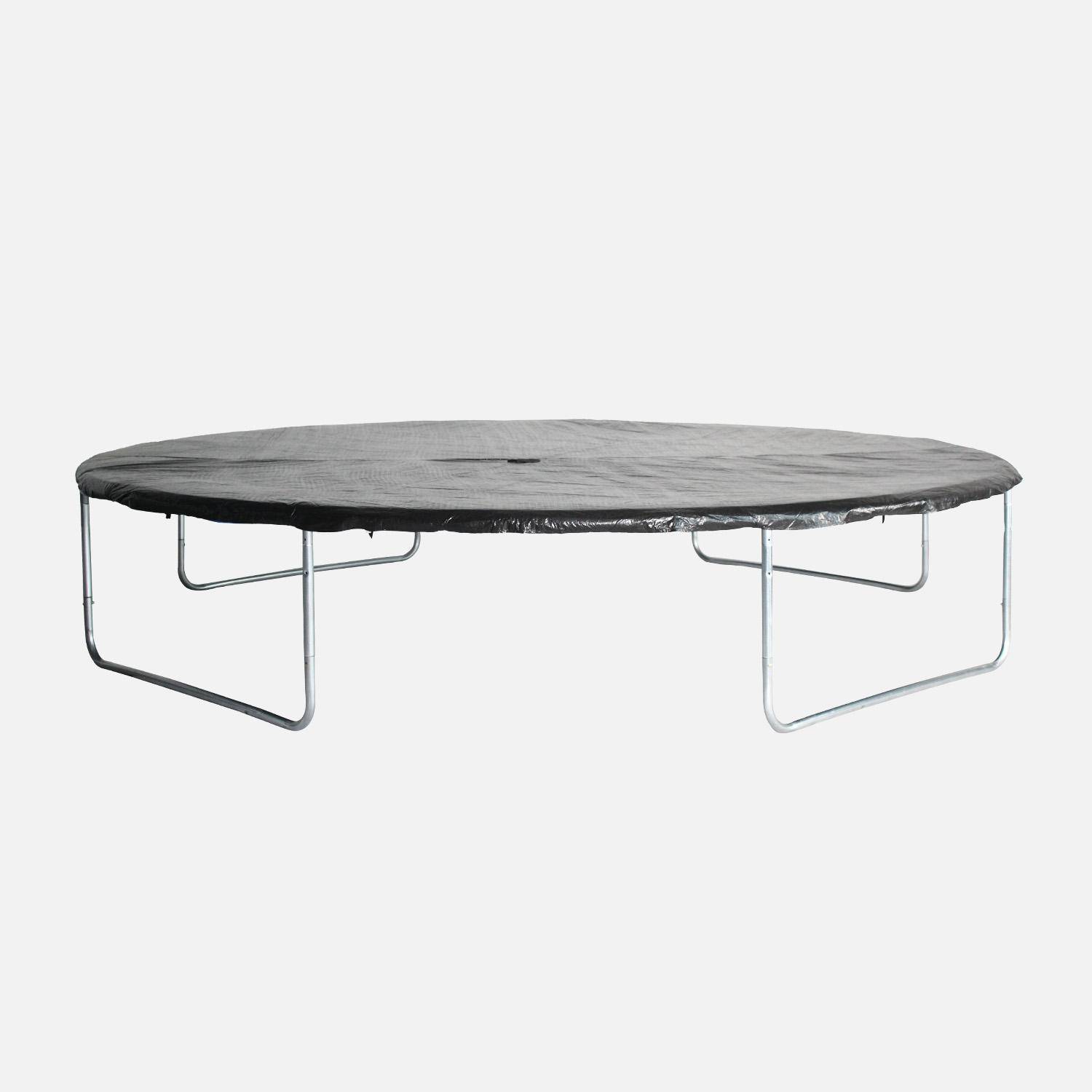 Rundes graues Trampolin Ø 400cm mit Schutznetz - Mercure - Gartentrampolin 400 cm 4m | PRO Qualität. | EU-Standards. Photo3