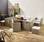 Conjunto de muebles de jardín de 8 a 12 plazas - Vabo - Color Beige, Cojines Beige, mesa incorporada | sweeek