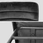 Set van 4 velours stoelen met metalen poten - Zwart Photo5