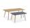Conjunto de 2 mesas, 110x50x45,5cm y 70x40x39cm, base em madeira maciça de eucalipto, desenho escandinavo - ETNIK | sweeek