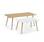 Conjunto de 2 mesas, 110x50x45,5cm y 70x40x39cm, base em madeira maciça de eucalipto, desenho escandinavo - ETNIK | sweeek