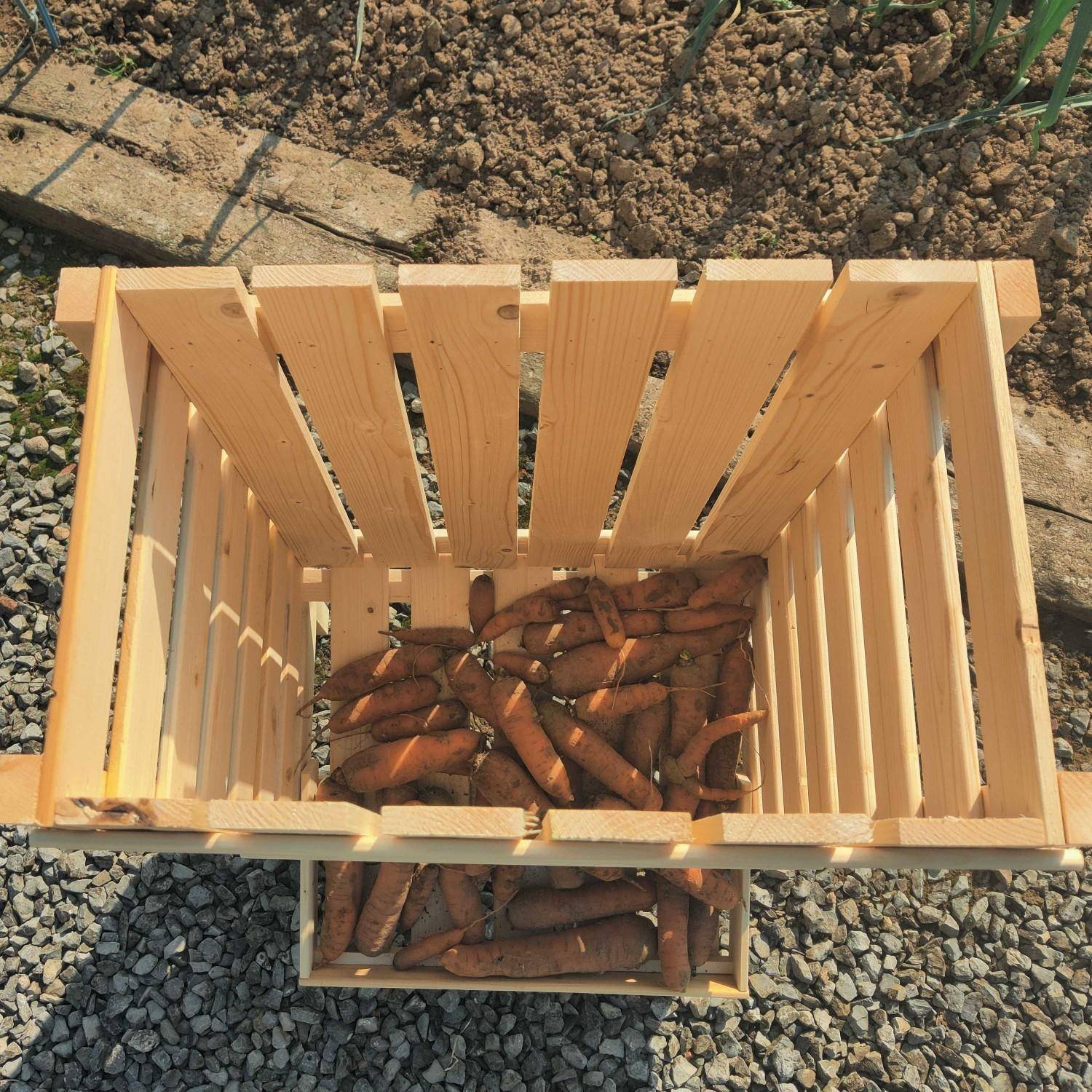 Armario para verduras Roseval pino canadiense, 50x30x80cm, con cajón, 4 patas Photo4