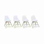 Lot de 4 chaises blanches pour enfants, bois hêtre, L30.5x P36 x H56cm, CHARLIE Photo1