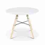 Runder Tisch für Kinder in skandinavischem Stil CHARLIE - Buche und weiß, Ø 60 x H 48 cm Photo2