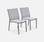 Coppia di sedie Orlando Grigio/Grigio chiaro in alluminio grigio e textilene grigio chiaro | sweeek