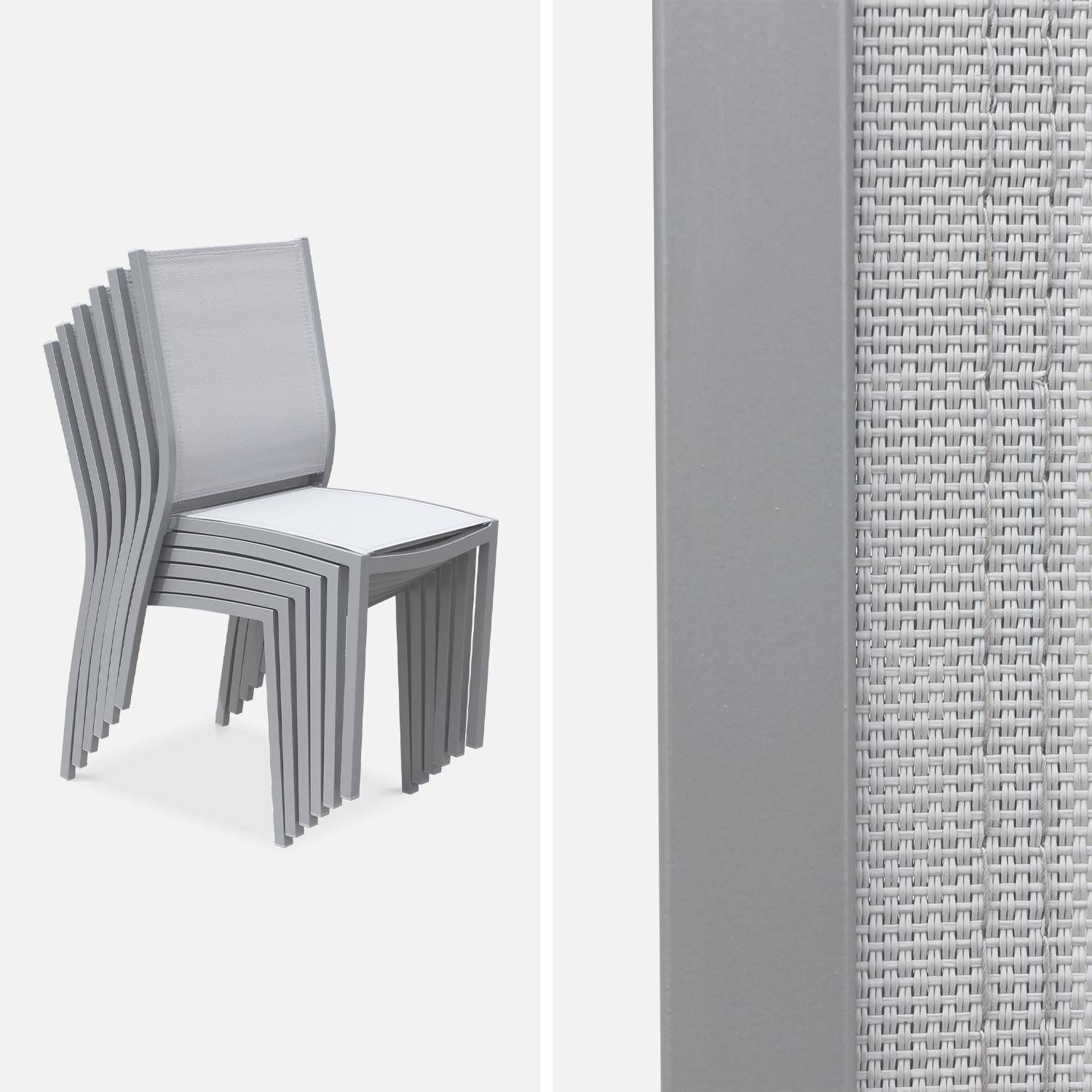 Lot de 2 chaises Orlando en aluminium et textilène empilables Photo3