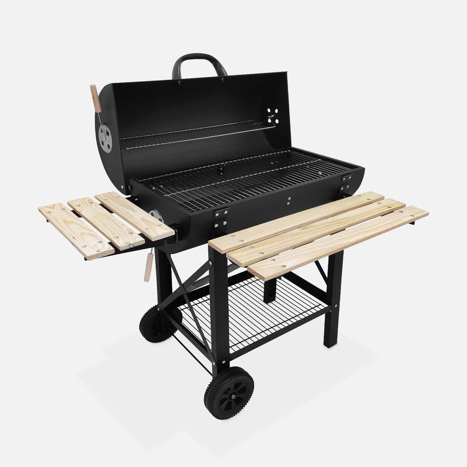 Barbacoa de carbón, Serge, Negro, 114x35x79 cm Photo5
