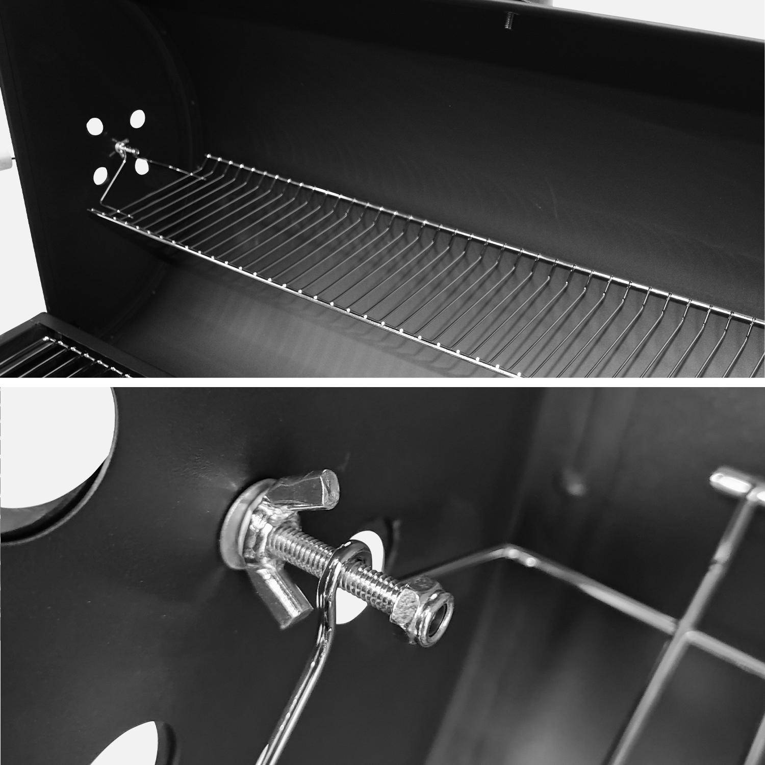 Barbacoa de carbón, Serge, Negro, 114x35x79 cm Photo6