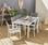 Set da pranzo da giardino, in alluminio, tavolo, 150 cm, 6 poltrone, in textilene, colore: Grigio e alluminio, colore: Bianco