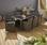 Tavola 8 Graue Gartengarnitur aus Polyrattan, Außentisch 195cm mit 8 Sesseln | sweeek