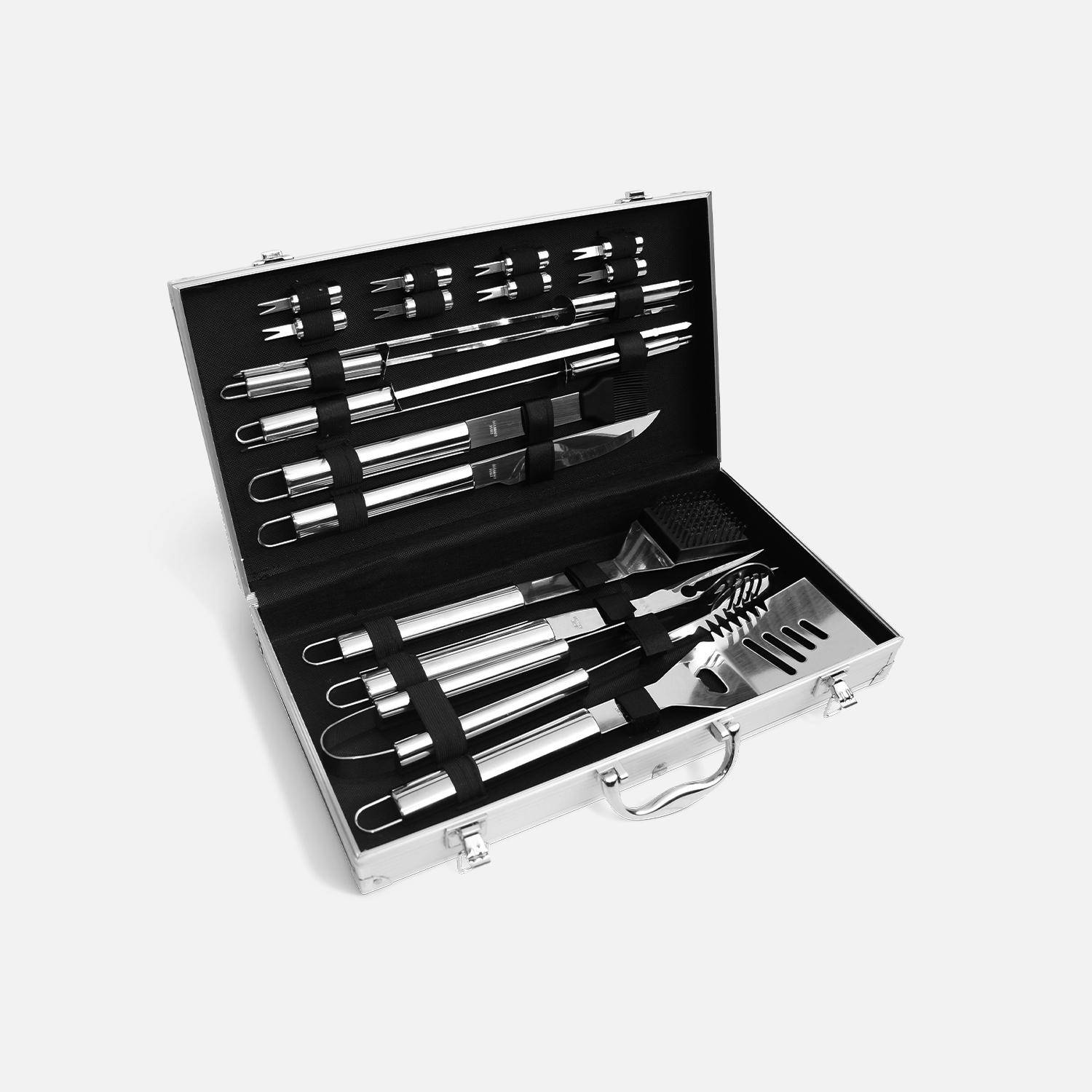 Barbecueset in koffer - 18 onderdelen - voor barbecue en plancha  Photo1