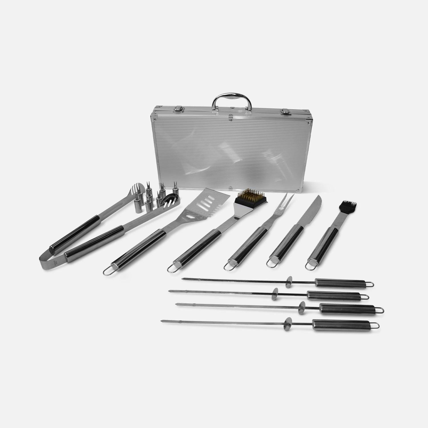 Barbecueset in koffer - 18 onderdelen - voor barbecue en plancha ,sweeek,Photo3