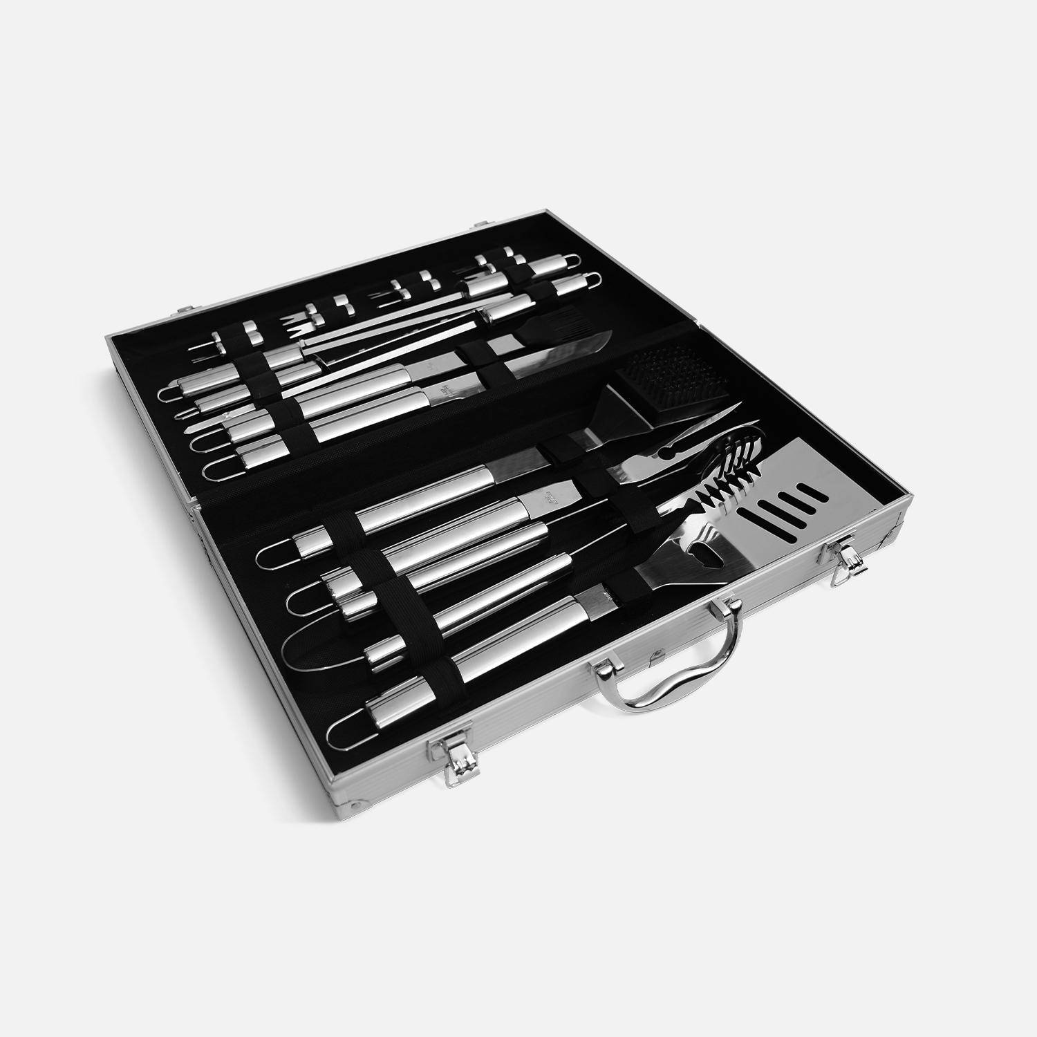 sweeek - Cassetta degli attrezzi per barbecue e plancha -18 pezzi Photo3