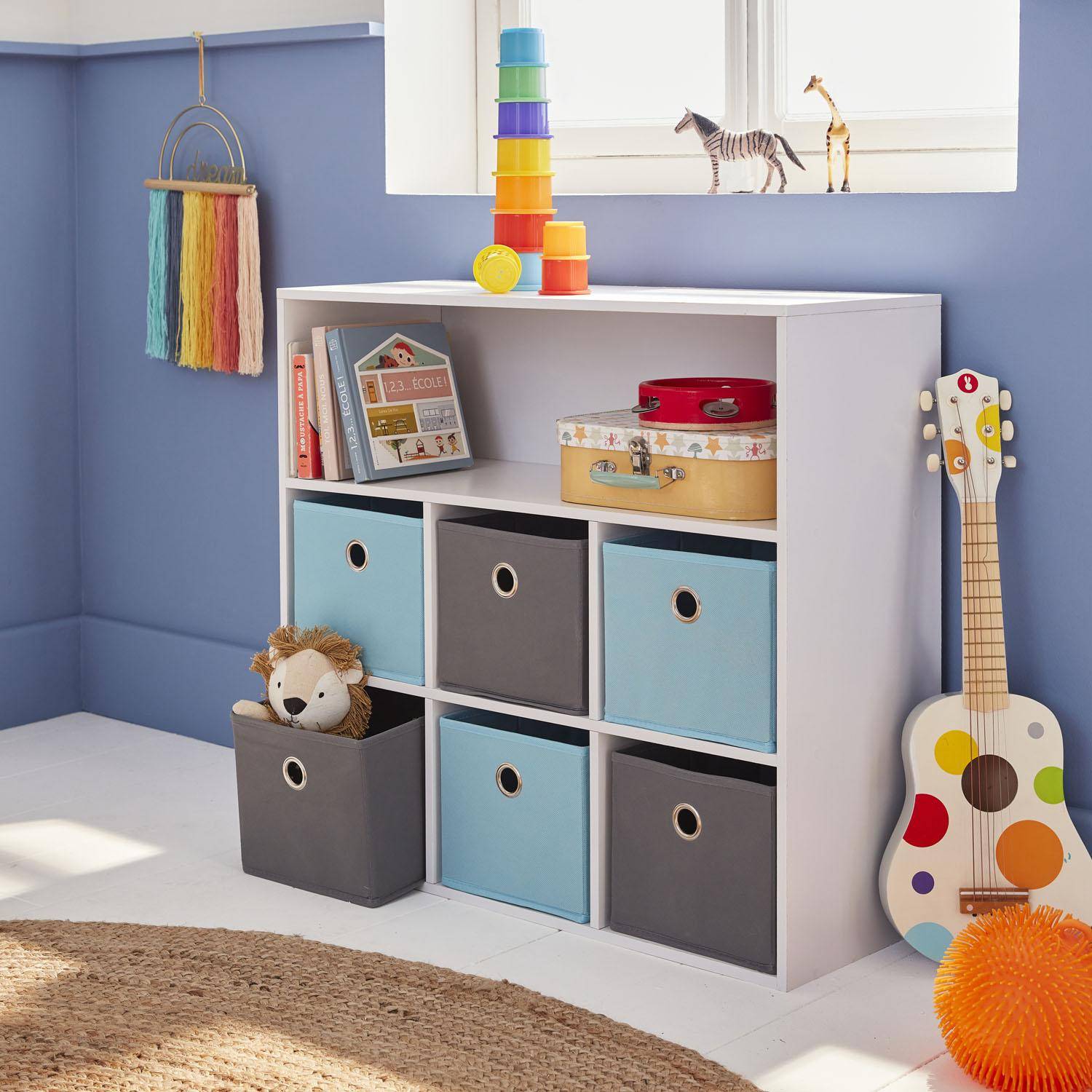 Meuble enfant rangement chambre enfant - TOBIAS