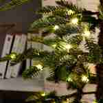 Künstlicher Weihnachtsbaum 210 cm ALBERTA LED, fein, konische Spitze, langer gerader Stamm mit Leuchtgirlane Photo2
