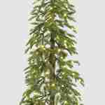 Kunstboom 210cm, dun, kegelvormige top - Alberta - lange rechte stam, realistische uitstraling, inclusief voet en lichtslinger Photo5