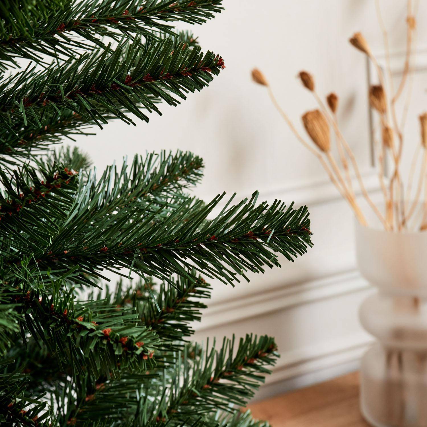 Künstlicher Weihnachtsbaum 210 cm - NANTON - konische Form, wahrheitsgetreues Aussehen, inklusive Ständer Photo3
