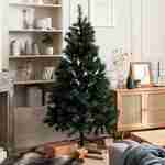 180 cm künstlicher Weihnachtsbaum - HINTON - dicht und buschig, Mix aus Nadeln, wahrheitsgetreues Aussehen, inklusive Ständer Photo1