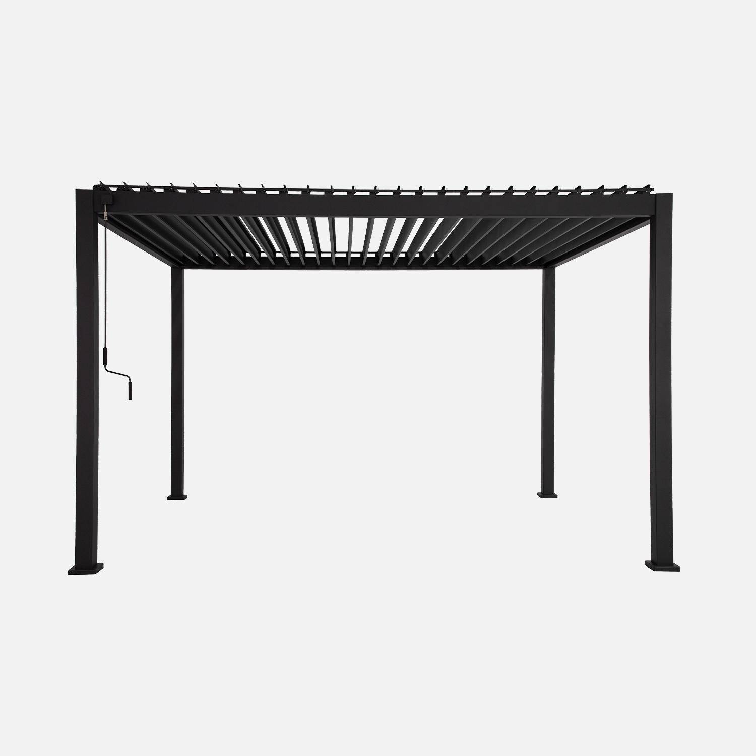 Pergola Bioclimatique gris anthracite – Triomphe – 3x4m, aluminium, à lames orientables  Photo7