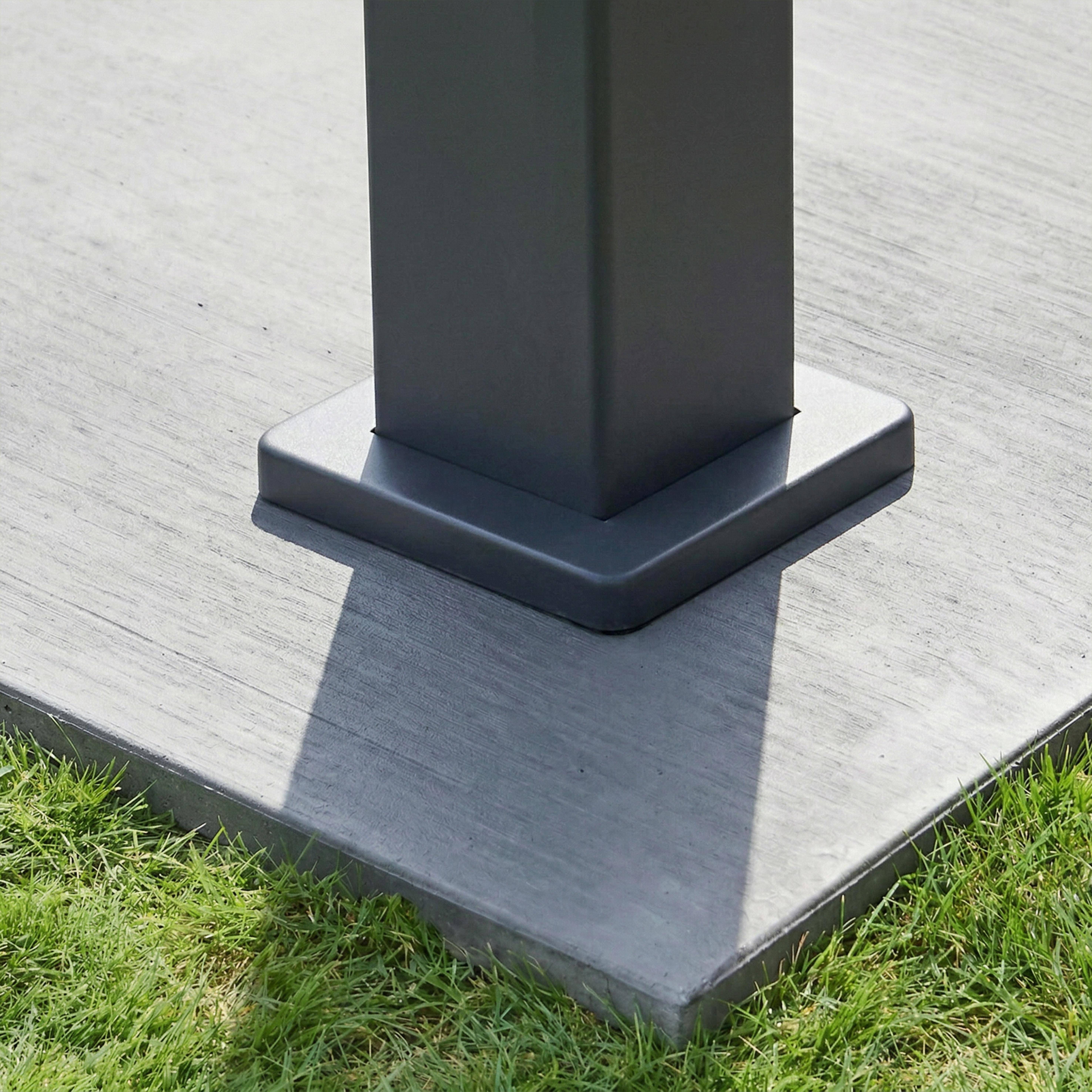 Pergola met lamellendak 4x3m aluminium lamellen verstelbaar antraciet 392 x 301 x 257 cm - Triomphe,sweeek,Photo3