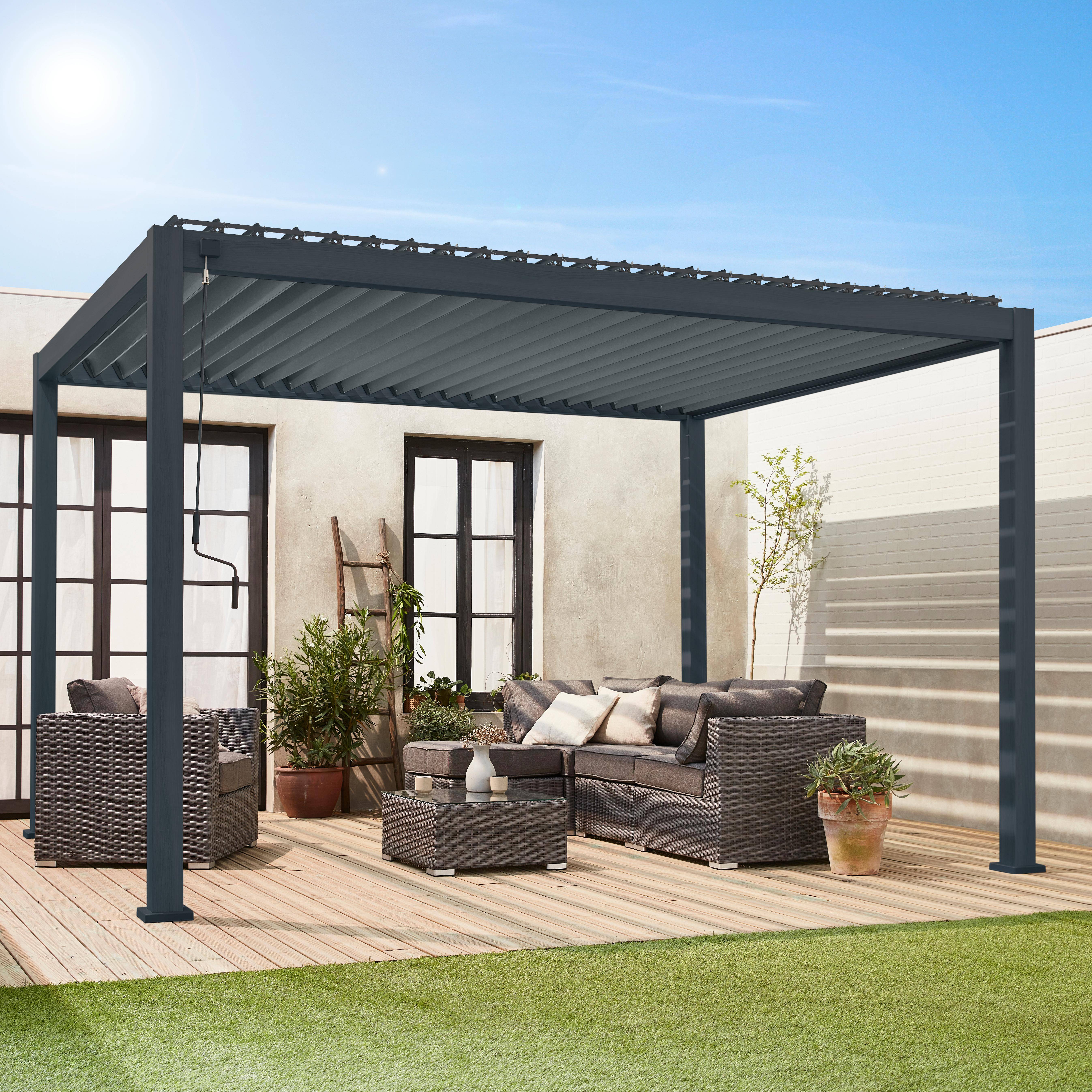 Bioklimatische Pergola mit Lamellendach Triomphe 3x4m anthrazit,sweeek,Photo1