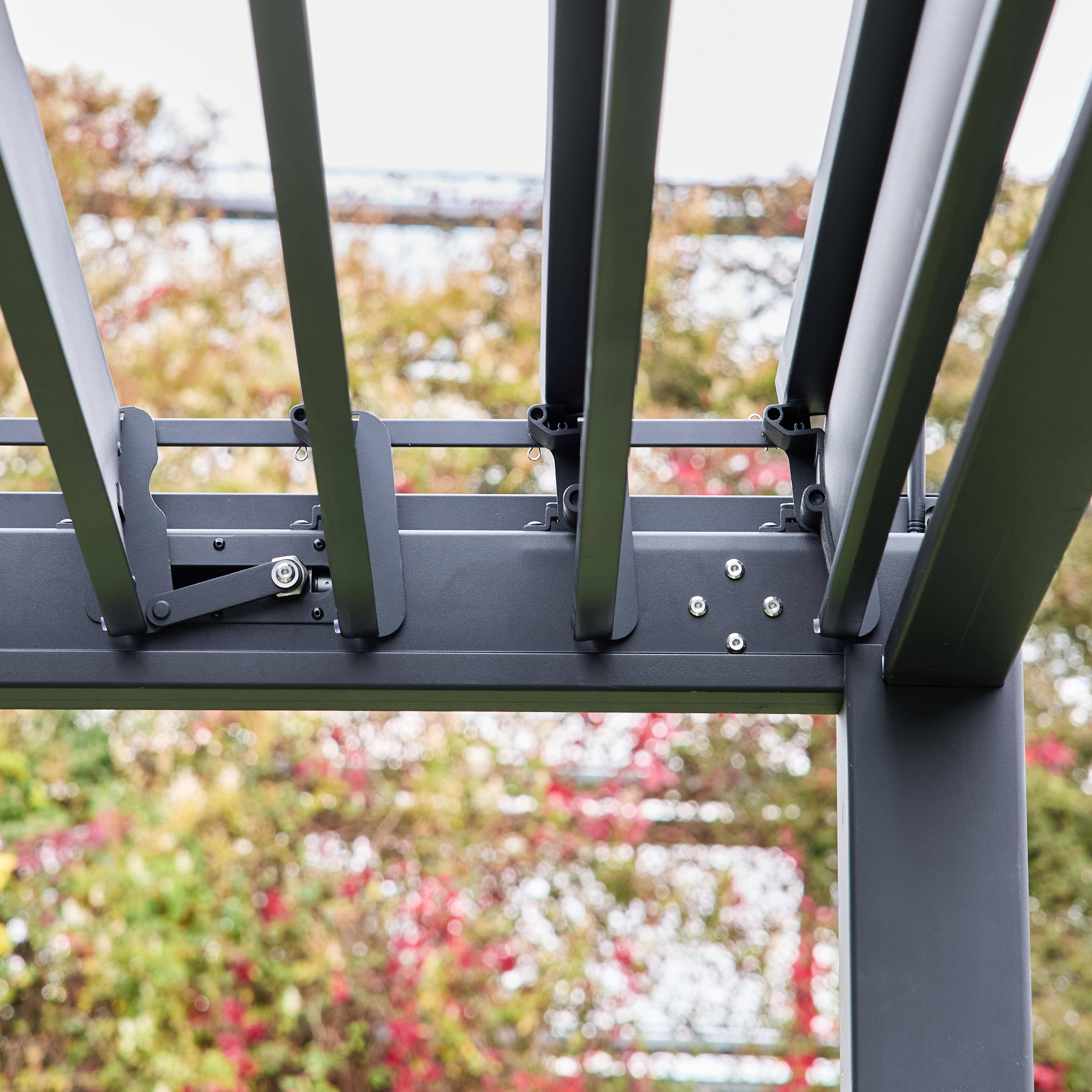 Pergola Bioclimatique gris anthracite – Triomphe – 3x4m, aluminium, à lames orientables  Photo3