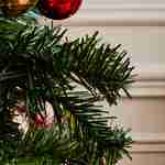 Künstlicher Weihnachtsbaum mit Dekorationsset - Toronto 210cm - Grün mit Dekoration in Rot und Gold Photo5