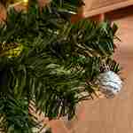 Árvore de Natal artificial com kit de decoração - Ottawa 210cm - verde com decorações vermelhas, prateadas e brancas Photo6