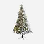 Künstlicher Weihnachtsbaum mit Schneeimitation und Dekorationsset - Montreal 210cm - Weiß mit Dekorationsset in Blau, Silber und Weiß Photo7